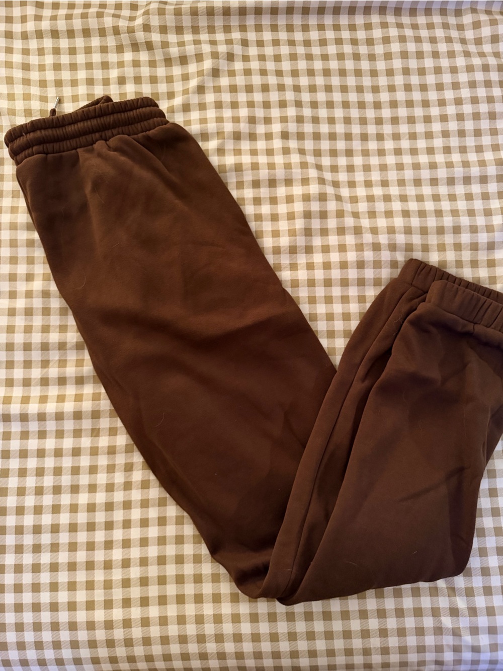 Women’s Brown Fleece Jogger Pants